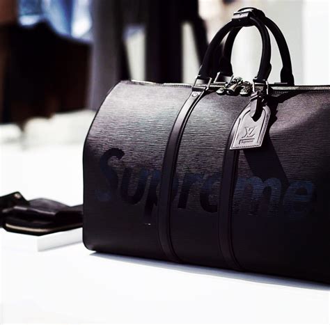 louis vuitton supreme keepall 55|Louis Vuitton Keepall bandouliere.